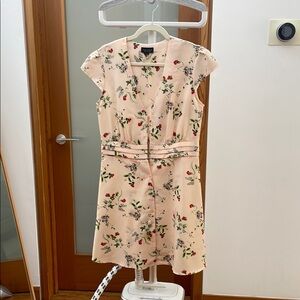 Top shop Floral Print Dress with button front.